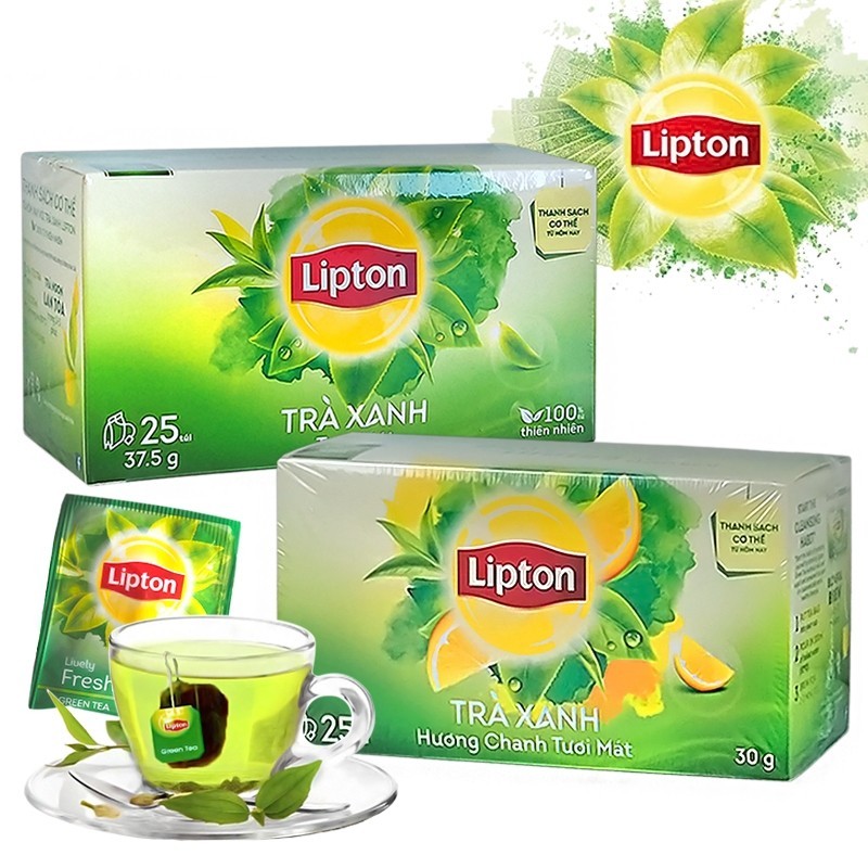 Lipton ชาเขียว ลิปตัน ชนิดถุงแช่ 25 ซอง