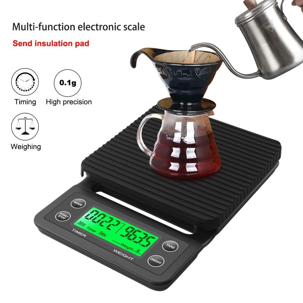3kg/0.1g 5kg/0.1g Drip Coffee Scale With Timer Portable Electronic Digital Kitchen Scale LCD Electro