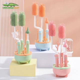 แปรงขวด ชุดแปรงทําความสะอาด 8 ชิ้น มาพร้อมกับฐาน แปรงล้างขวด…