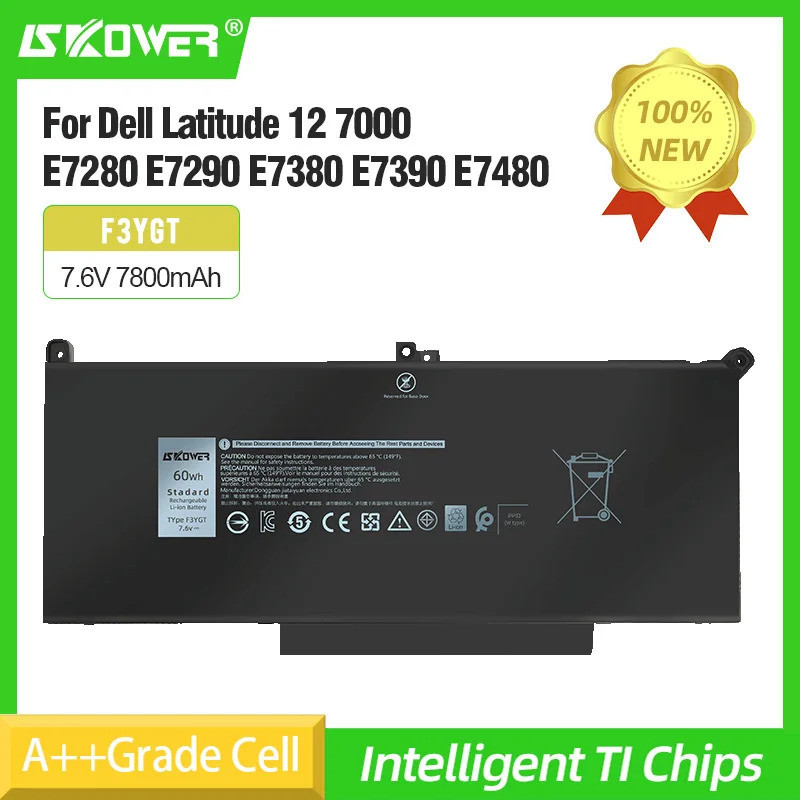แบตเตอรี่แล็ปท็อป DJ1J0สำหรับ Dell Latitude 12 7000 E7280 E7290 E7380 F3YGT E7490 F3YGT 2X39G Datter