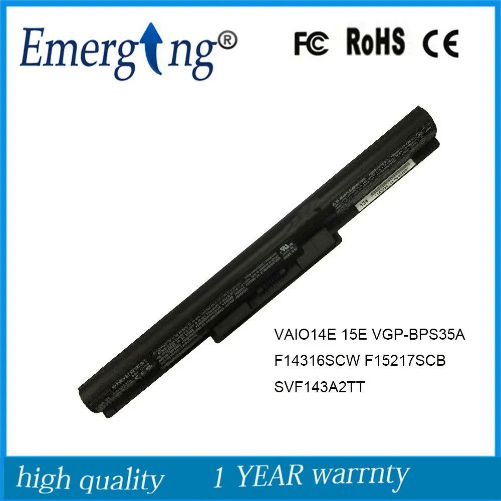 แบตเตอรี่แล็ปท็อป14.8V สำหรับ SONY 15E VGP-BPS35A F14316SCW F15217SCB
