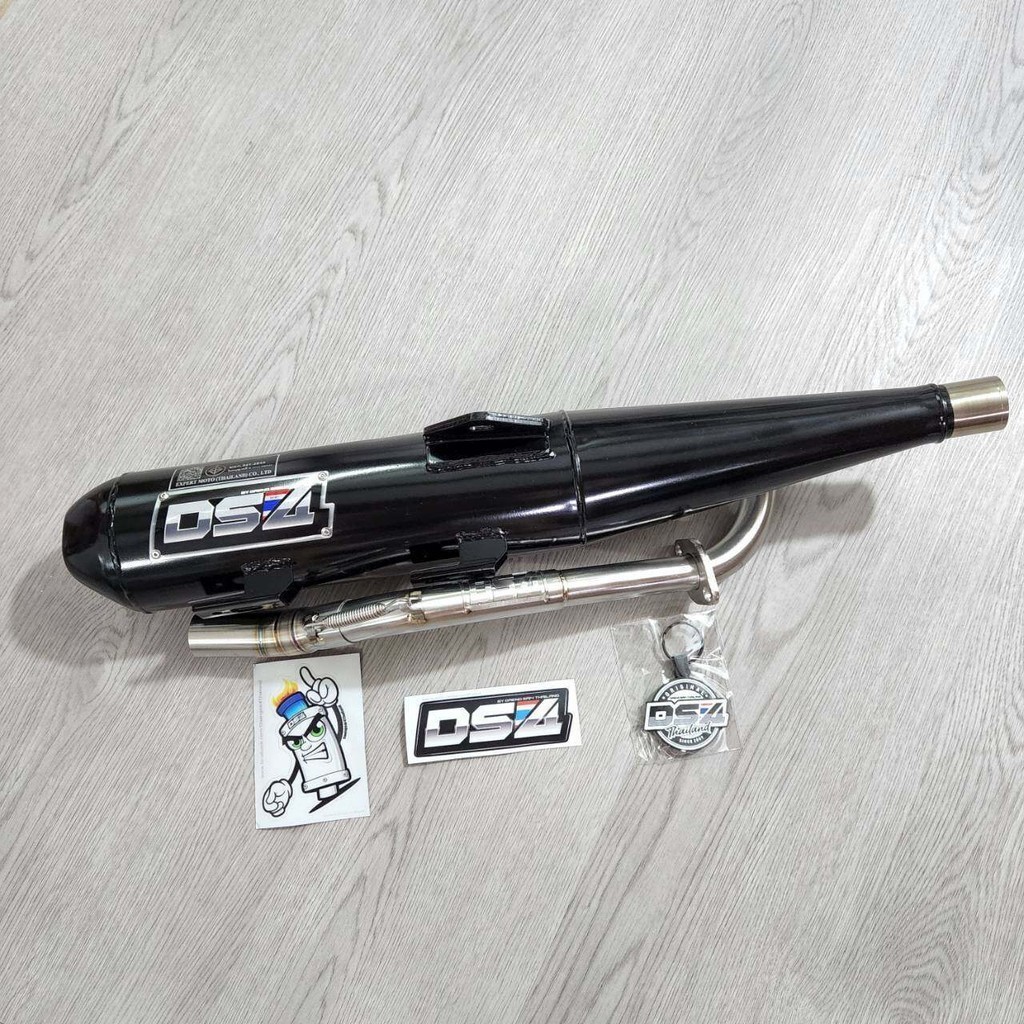 ท่อแดงสายสี่ DS4 WAVE110i 2009-2012 (ต้องเปลี่ยนขาเบรค+เหล็กพักเท้า) ท่อทรงเดิม ผ่าหมกไส้แป๊บ+ตะแกรง