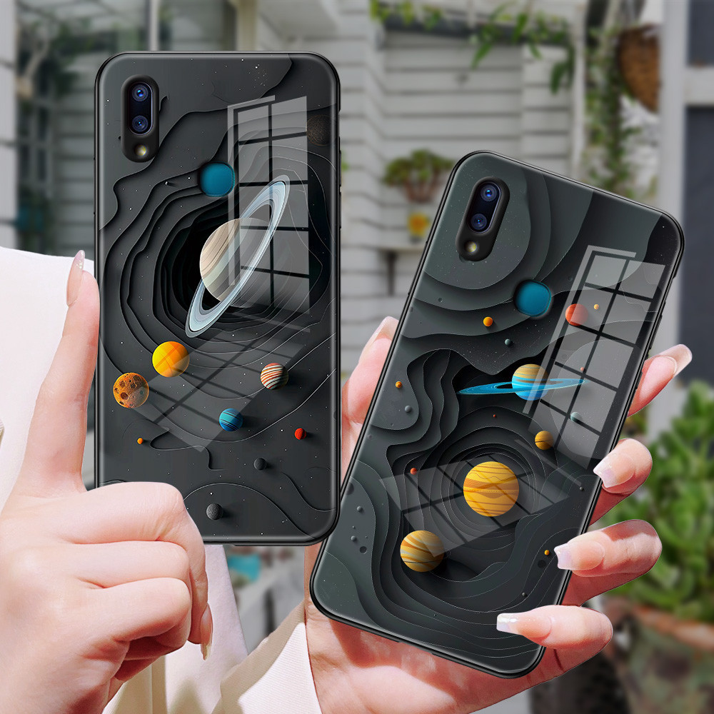เคส กระจก vivo v9 v23/e v21/e v20 pro v19 v15 v11i s1 pro Y20/S/A/T/i Y19 Y17 Y12/S Y15 Y11 Y15S/A h3f1622