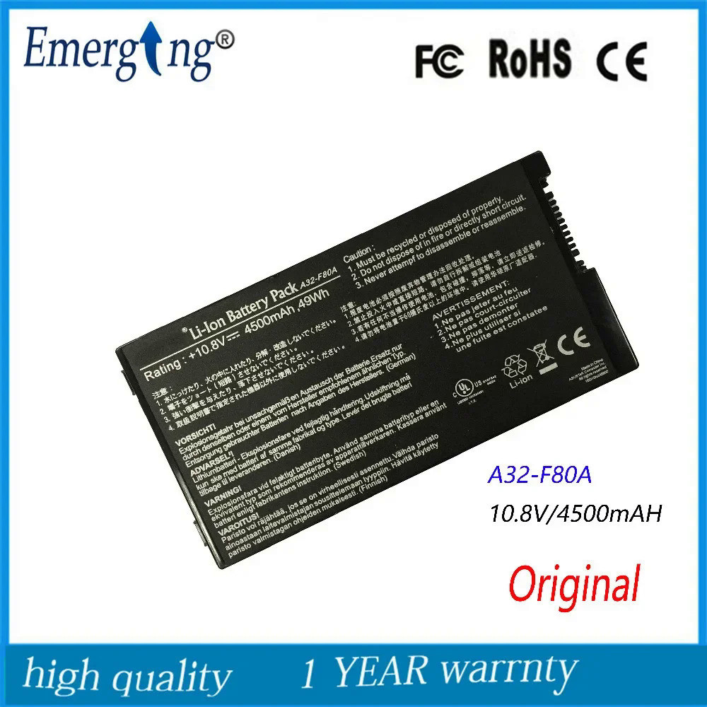 แบตเตอรี่แล็ปท็อปใหม่สำหรับ ASUS A32-F80 F80 F80s F80Cr F81 F83S F81Se F83 F83Cr F83E F83V F83VD F83