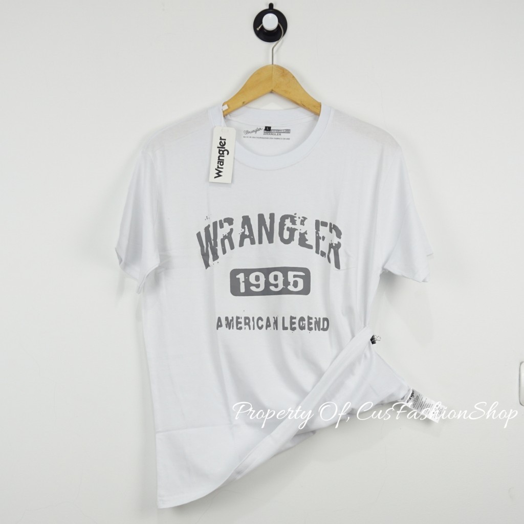 【COD】Wrangler men's T-shirt import Wrangler USA T-shirt import T-shirt white