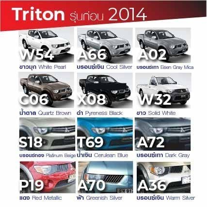 สีแต้มรถ / สีสเปรย์ Mitsubishi Triton รุ่นก่อน 2014 / มิตซูบิชิ ไทรทัน รุ่นก่อน 2014