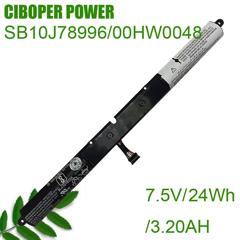 CP แบตเตอรี่แล็ปท็อปใหม่ SB10J78996/00HW048 7.5V/24WH/3.20AH สำหรับ00HW048/66แล็ปท็อป