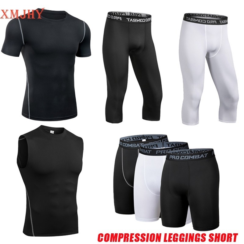 【COD】XMJHY 5 Style Gym Cycling Dri Fit Shirt For Men Compression T Shirt For Men Basketball Sando Fo