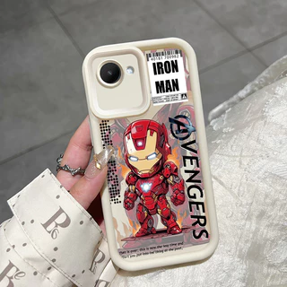 เคสสำหรับ Realme C30 Realme C30s Realme Narzo 50i Prime เคสป้องกันลายฮักักและไอรอนแมนน่ารักดีไ