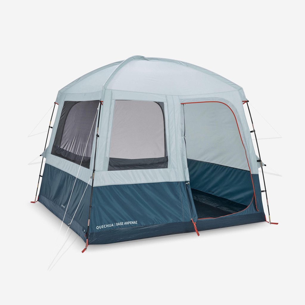 QUECHUA | ห้องนั่งเล่นพร้อมเสาเต็นท์สำหรับตั้งแคมป์ 6 คนรุ่น Arpenaz Base - ฟ้าน้ำทะเลลึก,เขียวโฟรเซ