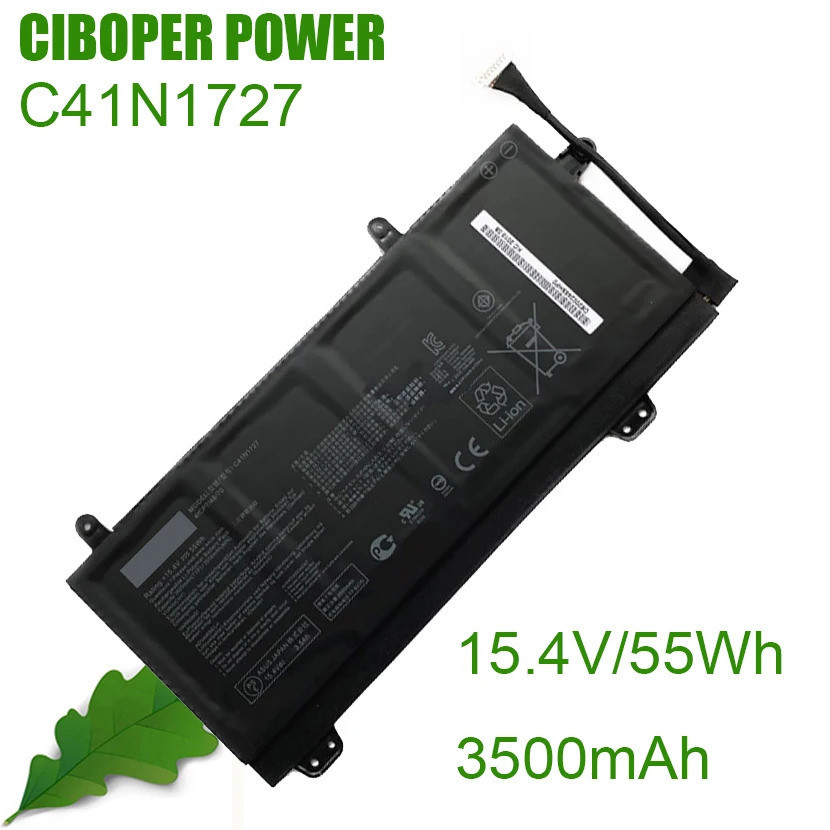 CP Original แบตเตอรี่แล็ปท็อป C41N1727 15.4V/55Wh/3500MAh สำหรับ ROG Zephyrus GM501 GM501G GM501GM G