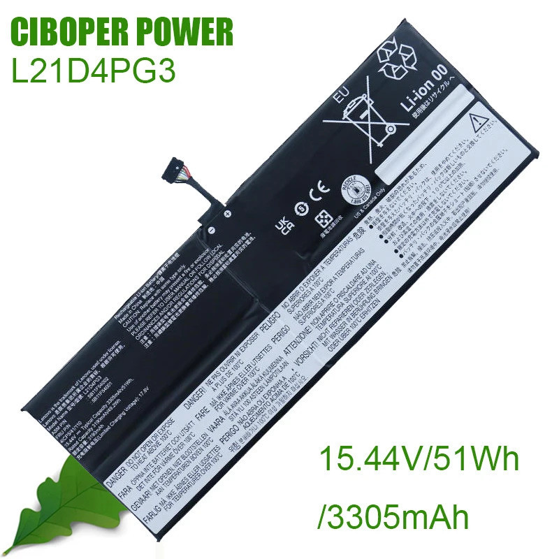 CP Original แบตเตอรี่แล็ปท็อป L21D4PG3 15.44V/3305MAh/51Wh สำหรับ5B11F54001,SB11F54002, L21C4PG3,,L2