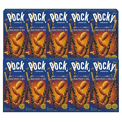 Direct from Japan Pocky Almond Crushed Pocky 2 bags× 10 pieces Ezaki Glico Chocolate