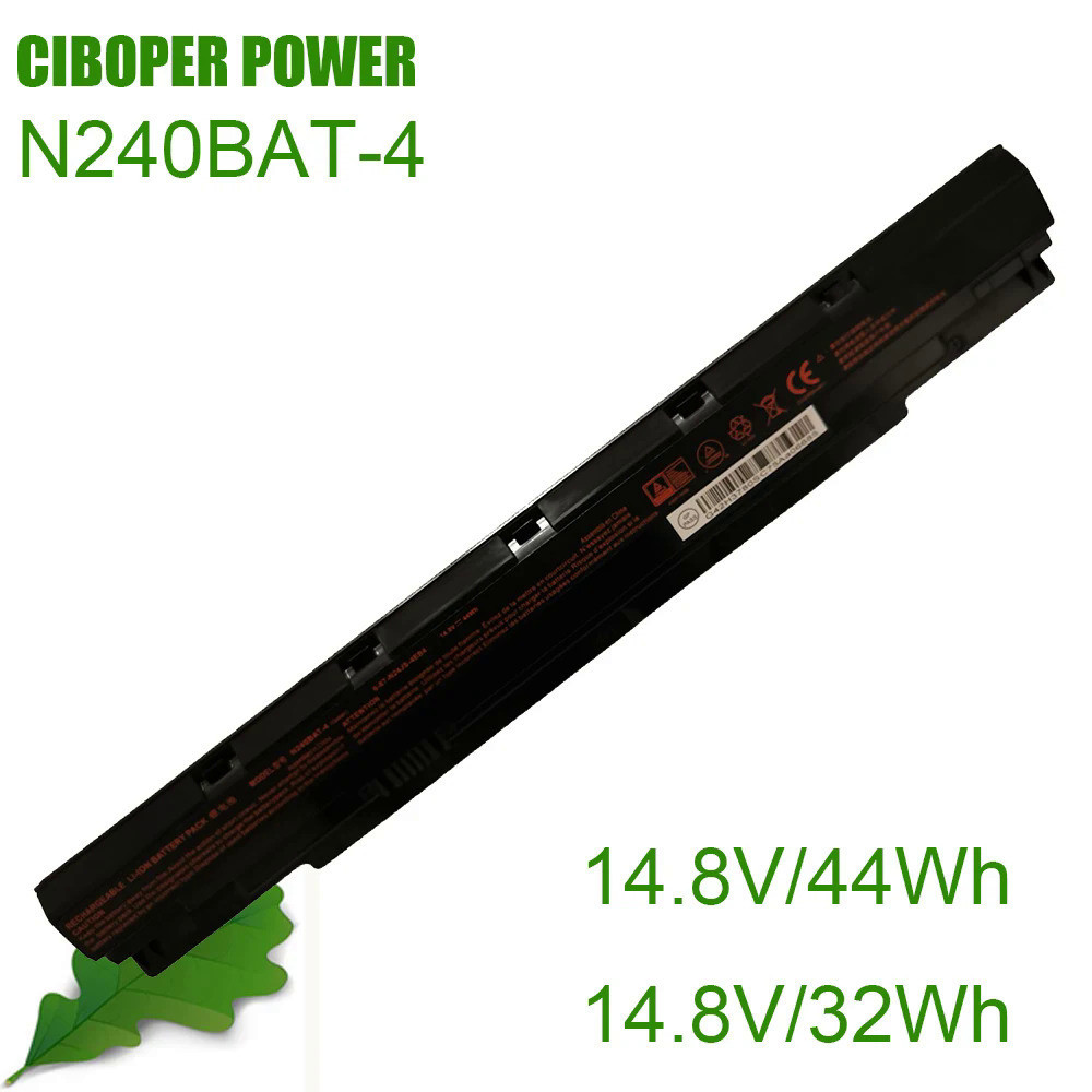 CP ของแท้แบตเตอรี่แล็ปท็อป N240BAT-4 14.8V/32Wh สำหรับ N250LU N250JU N240BU สำหรับ Sager NP3240 6-87