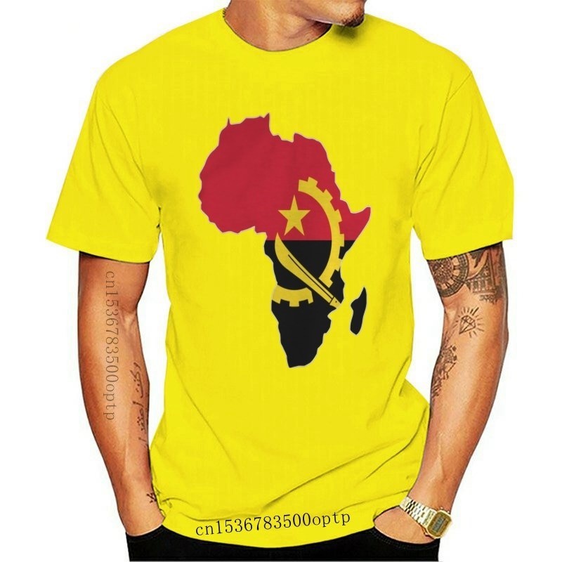 【COD】Tee Funny Men T Shirt Women Novelty Tshirt Angola Map In Africa Map Cool T-Shirt