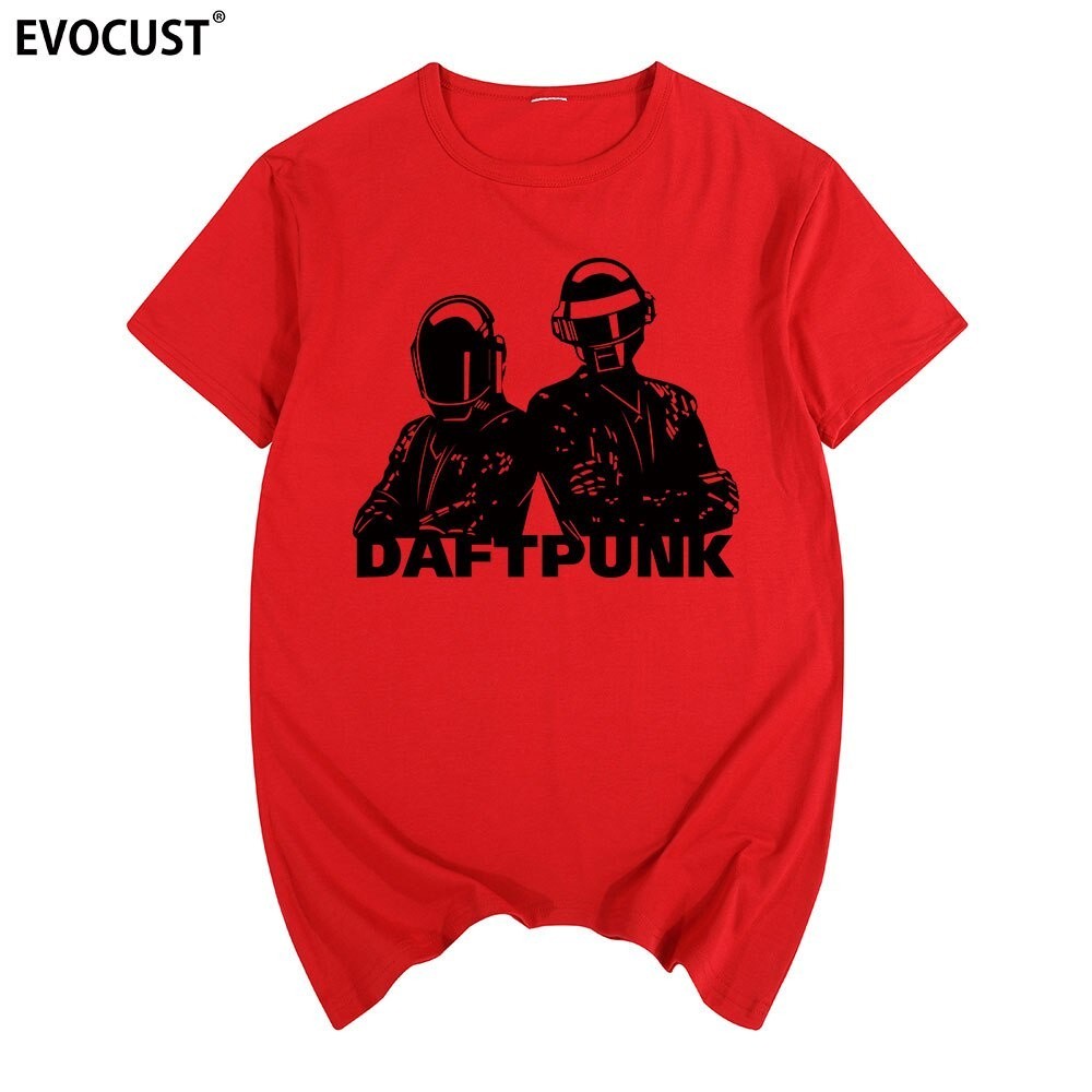 【COD】Top Tees daft punk DJ T-shirt Cotton Men T shirt New TEE Funny Fashion Fitness ALIVE DANCE DJ E