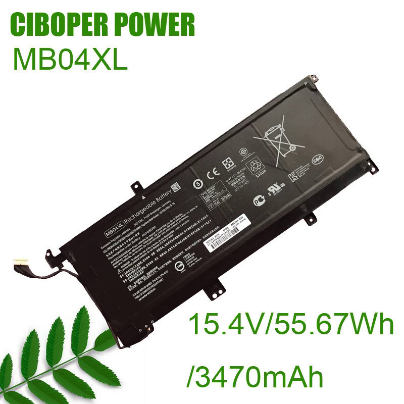 CP แบตเตอรี่แล็ปท็อป MB04XL 15.4V/55.67WH/3470MAh HSTNN-UB6X TPN-W119สำหรับ X360 Series 15-AR000ND 1