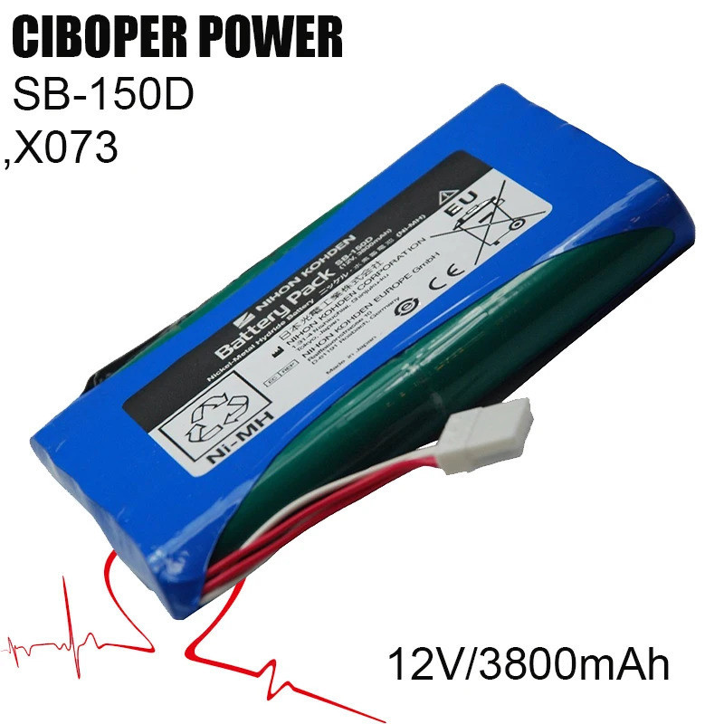 CP Medical ECG แบตเตอรี่ SB-150D/X073 12V/3800MAh สำหรับ ECG-1450 ECG-1500 ECG-1510 ECG-1550 ECG-155