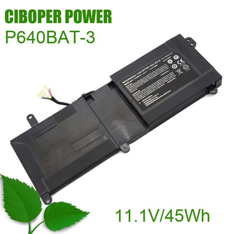 CP ใหม่ของแท้แบตเตอรี่แล็ปท็อป P640BAT-3 11.1V 45Wh สำหรับ6-87-P640S-4231A P640HJ P640HK1 ST-R1 ST-R