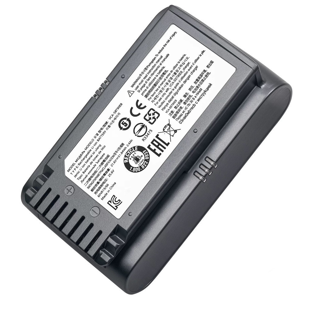 เหมาะสำหรับ Samsung แบตเตอรี่เครื่องดูดฝุ่นแบบมือถือJET 70 VCA-SBT90Eรุ่นสีดำสีขาวVS15T7032P