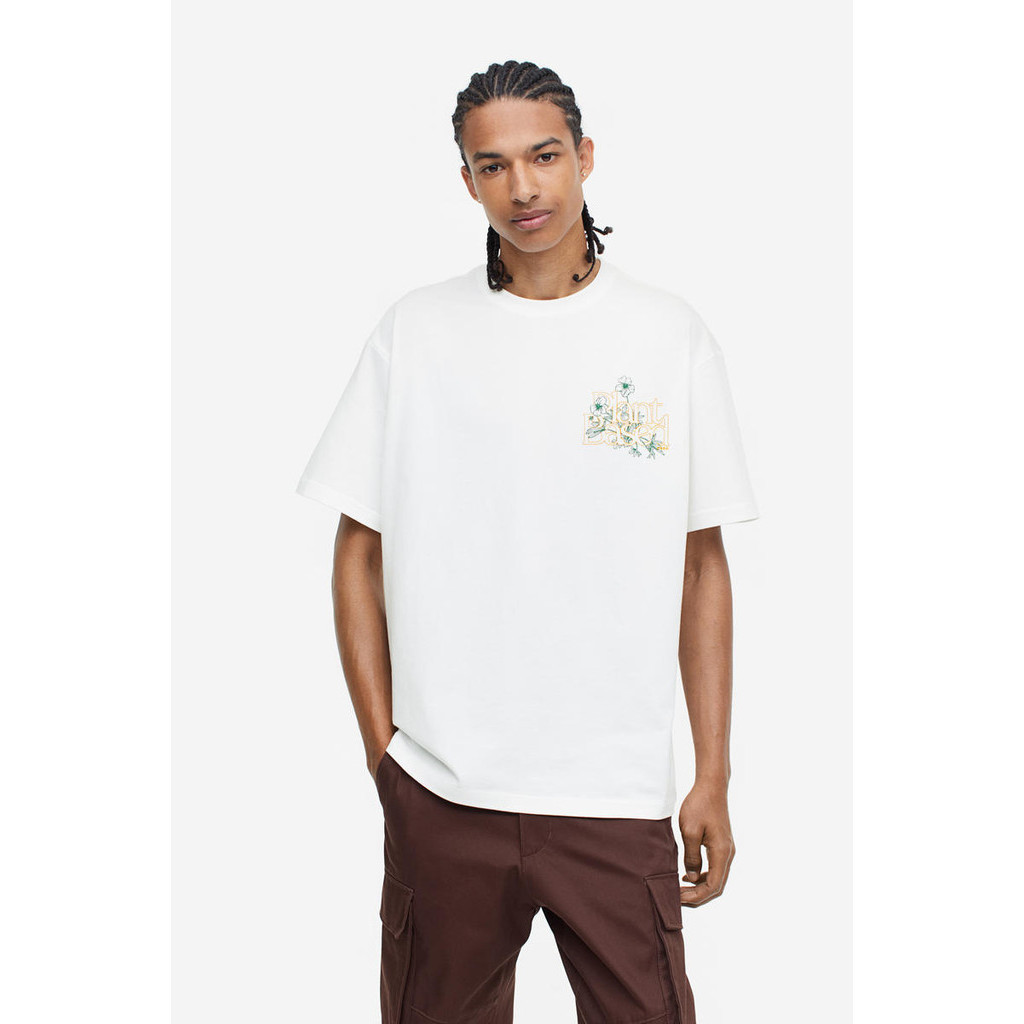 【COD】H&M - Loose Fit Printed T-shirt