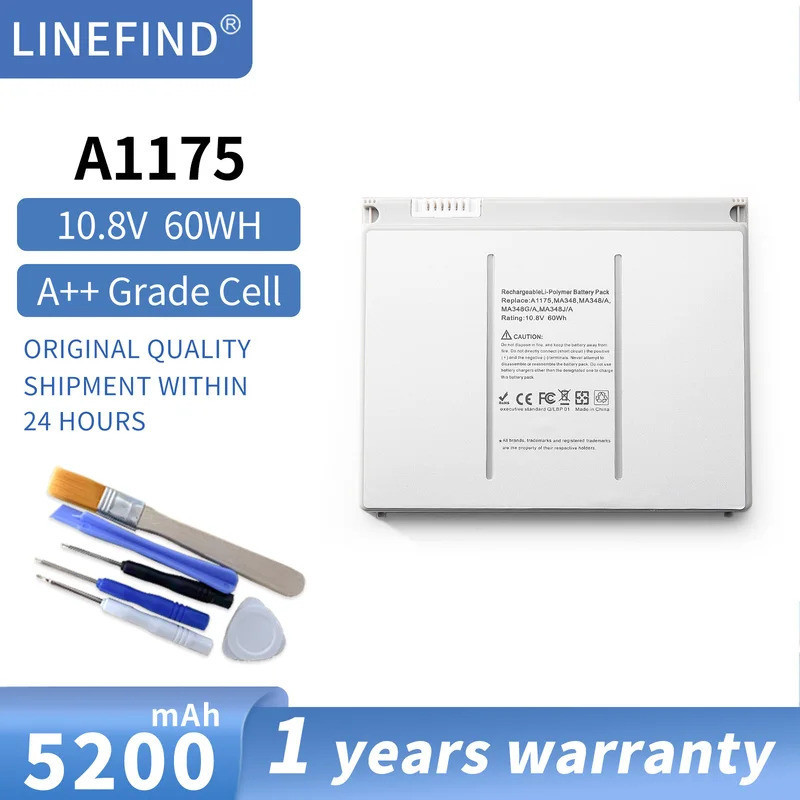 A1175 10.8V 60WH แบตเตอรี่แล็ปท็อปสำหรับ Apple MacBook Pro 15 "A1150 A1260 A1211 MA610 MA600 MA601 M