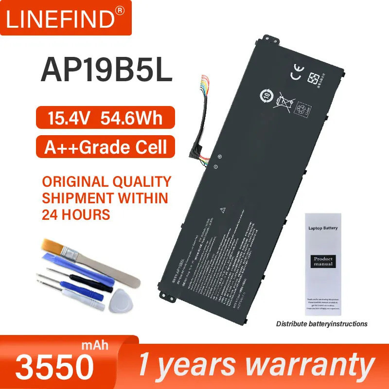 AP19B5L สำหรับ Acer Aspire 5 A514-53 A515-44 7 A715-41G Series KT.00405.010แบตเตอรี่แล็ปท็อป