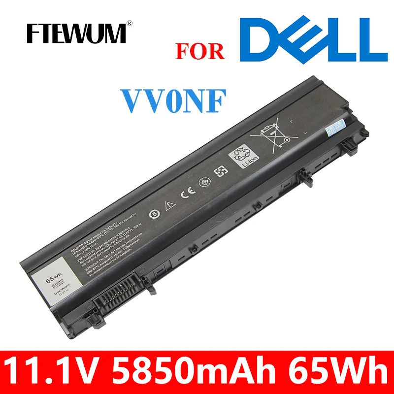 VV0NF 11.1V 5850MAh 6เซลล์แบตเตอรี่แล็ปท็อปสำหรับ Dell Latitude E5540 E5440 WGCW6 VJXMC 65Wh 0K8HC 1
