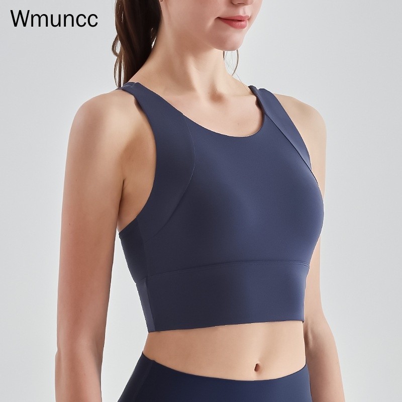 Wmuncc ชุดชั้นในสปอร์ตบรา กันกระแทก ความเข้มสูง เหมาะกับใส่เล่นโยคะ ฟิตเนส แฟชั่นฤดูร้อน สําหรับผู้หญิง