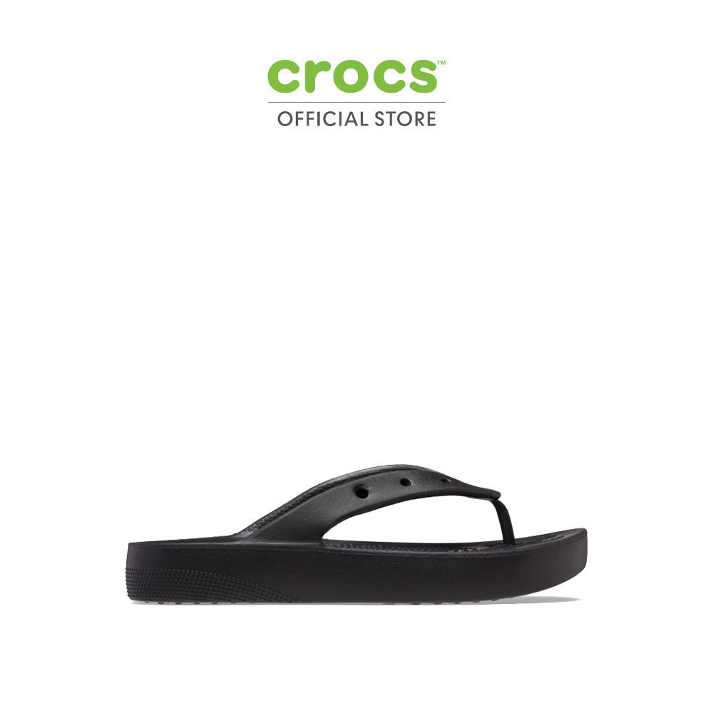 CROCS รองเท้าแตะผู้หญิง CLASSIC PLATFORM FLIP รุ่น 207714001 - BLACK