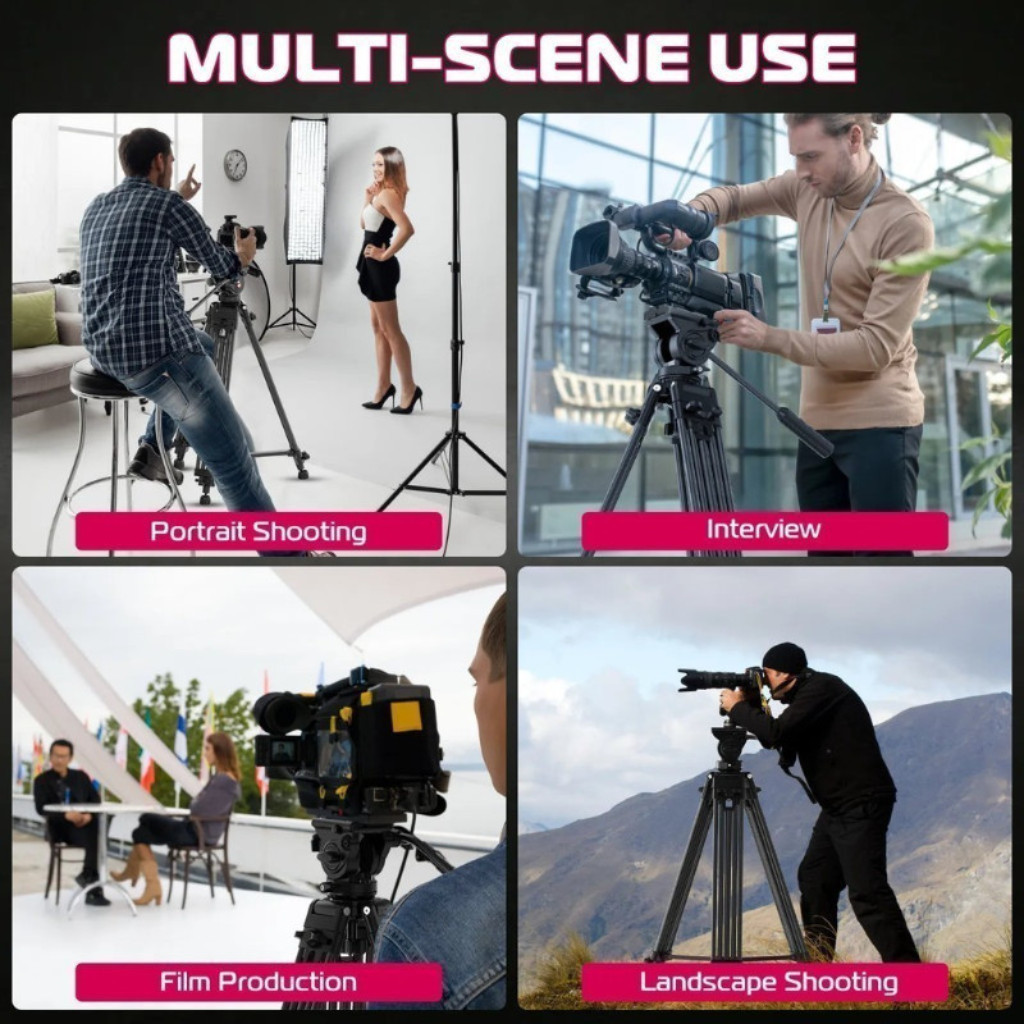 Ulanzi MT81 Heavy-Duty Video Tripod with Fluid Head ขาตั้งกล้อง DSLR ถ่ายภาพ ถ่ายวิดีโอ แบบมืออาชีพ