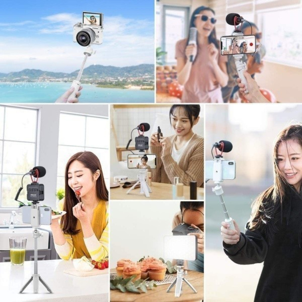 Ulanzi MT08 White Extendable Handheld Tripod ขาตั้งกล้อง มือถือ ไม้เซลฟี่ รองรับ GoPro 12/11/10/9