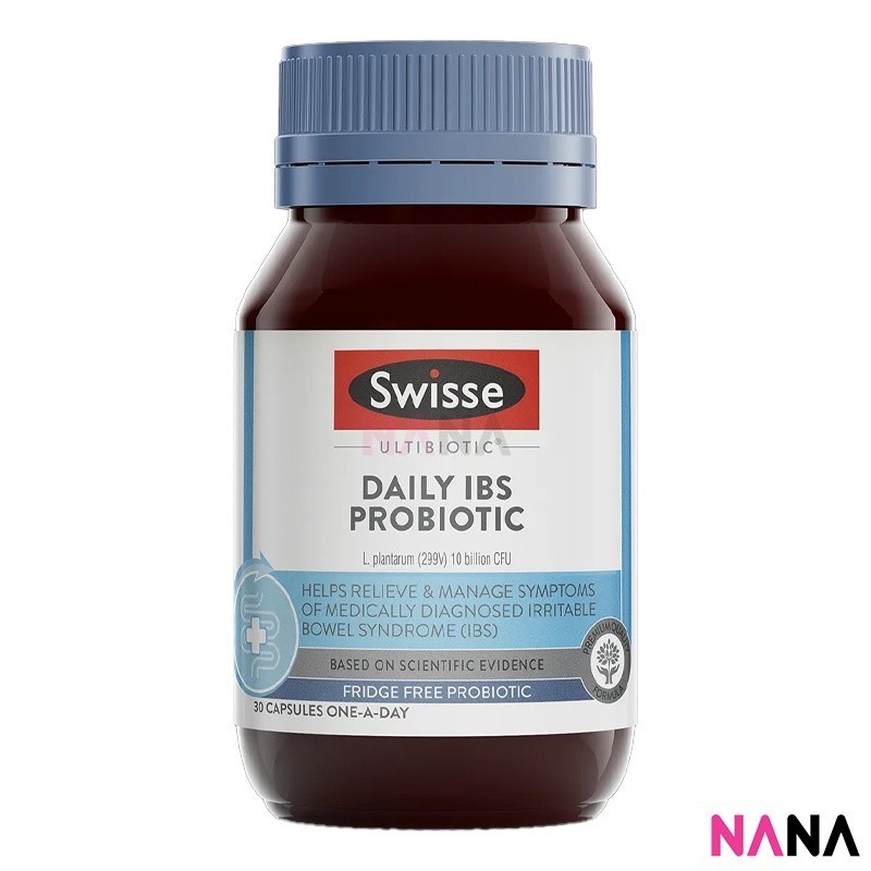 Swisse Ultibiotic Daily IBS Probiotic 30 Capsules โปรไบโอติก อัลติไบโอติก สำหรับ IBS 30 แคปซูล (หมดอายุ: (EXP:01 2026)