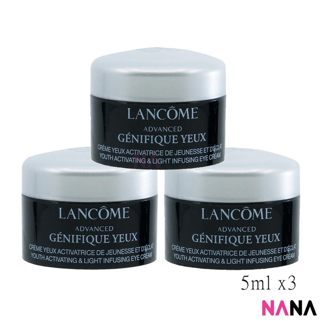Lancome Advanced Genifique Youth Activating & Light Infusing Eye Cream 5ml x3 อายครีม บำรุงให้ผิวรอบดวงตาดูเรียบเนียน ช่วยลดเลือนริ้วรอยและกระชับผิว 5 มล. x 3 ชิ้น