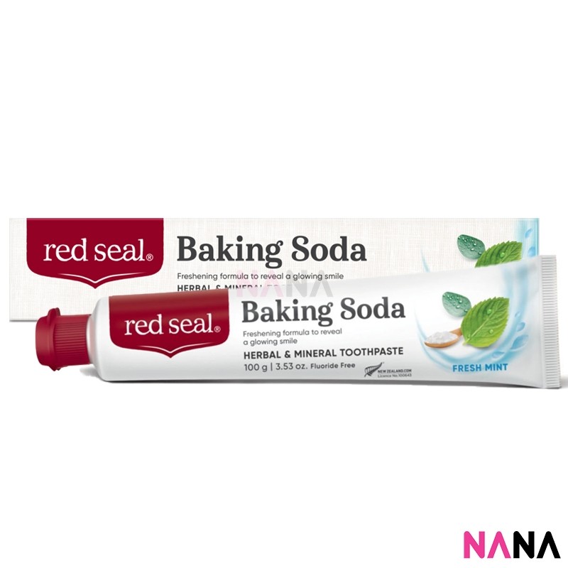 Red Seal Baking Soda Toothpaste 100g ยาสีฟันขจัดคราบและเศษอาหาร เพื่อฟันที่ขาวสะอาดขึ้น 100 กรัม
