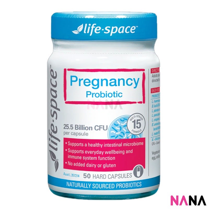 Life Space Pregnancy Probiotic 50 Capsules โปรไบโอติกสำหรับคุณแม่ที่กำลังตั้งครรภ์และให้นมบุตร 50 แคปซูล (หมดอายุ:05 2026)