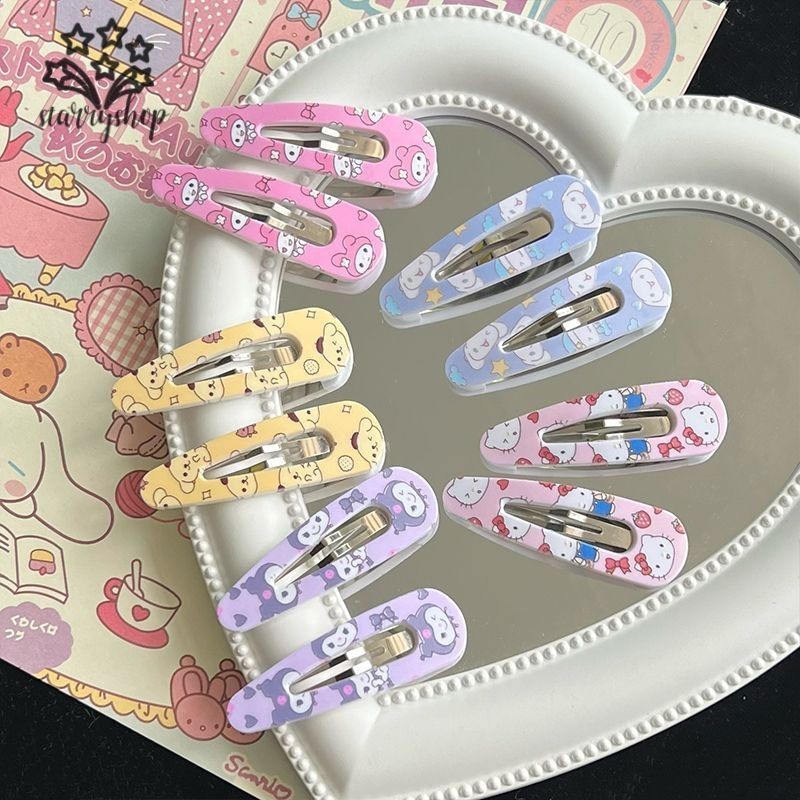 starryshop 1บาท Diy Sanrio เด็กการ์ตูนปิ่นปักผมน่ารักกิ๊บติดผมด้านข้าง