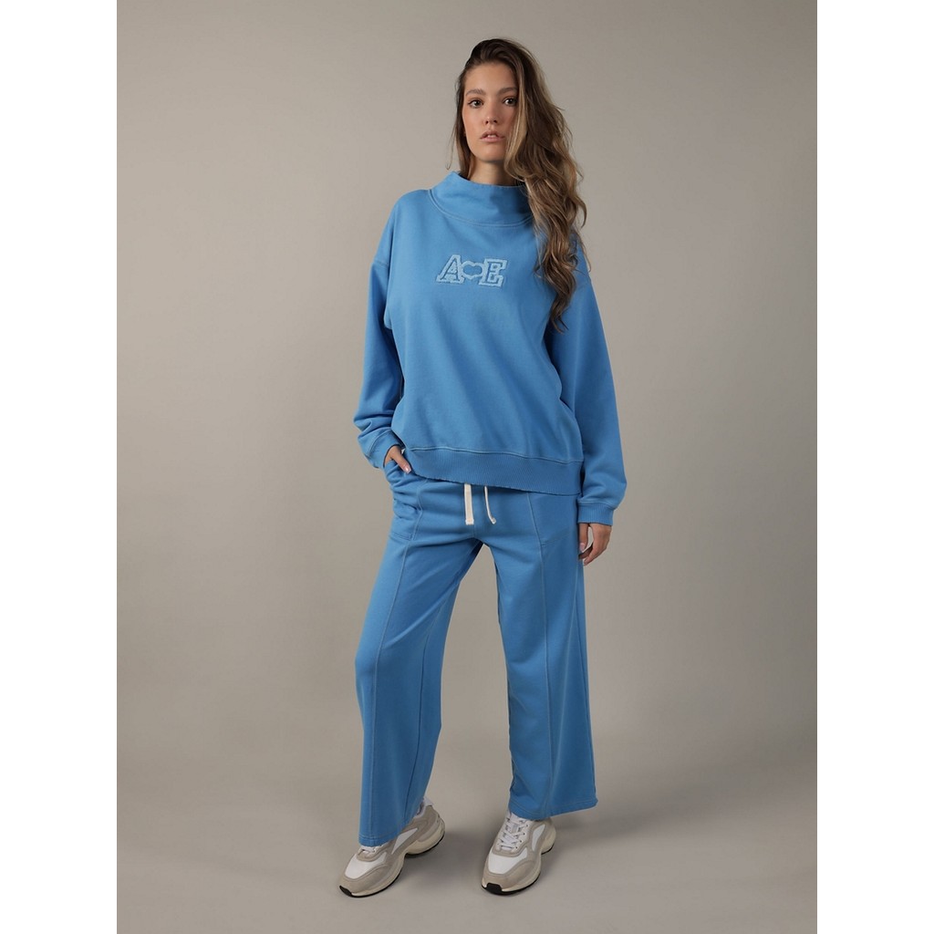 American Eagle เสื้อสเวตเตอร์ผู้หญิง 2089 MOCK NECK สี BLUE - 045-2089-400
