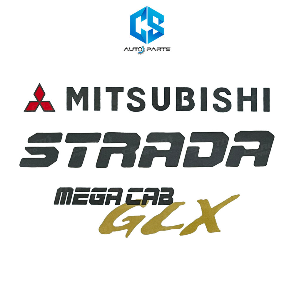 สติ๊กเกอร์ STRADA MEGA CAB GLX - MITSUBISHI STRADA ปี95-05 (ติดฝาท้ายกระบะ)