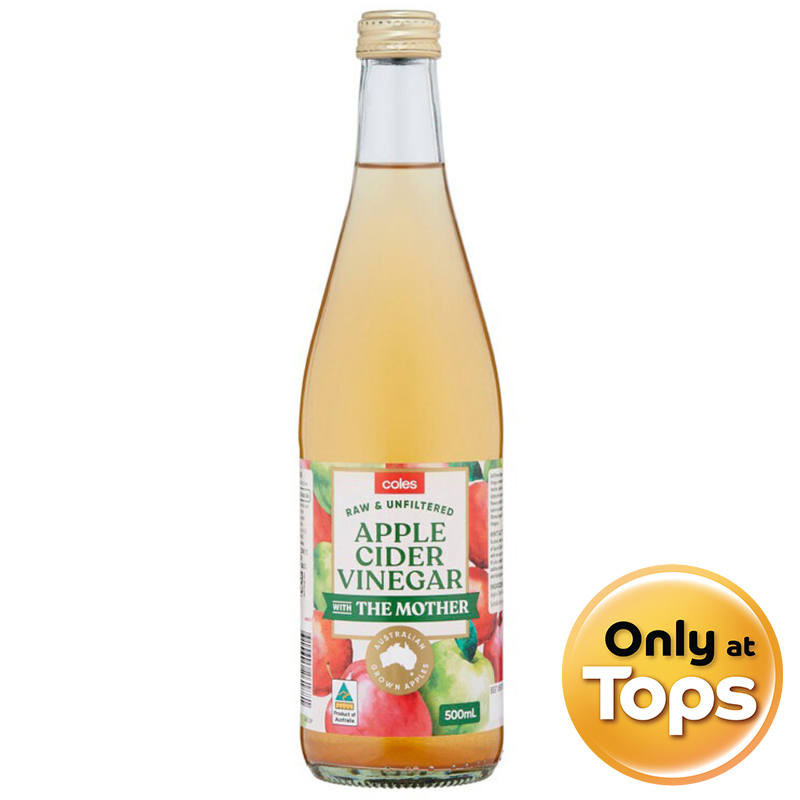 🎀 โคลส์น้ำส้มสายชูหมักจากน้ำแอปเปิ้ล 500มล. 🍧 Coles Apple Cider Vinegar 500ml. [9310645261881]