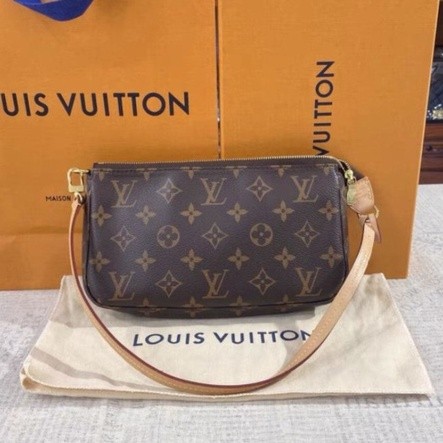 LV M40712 มือสอง Presbyopia Small Accessories Clutch Monogram Canvas Shoulder Bag Handbag