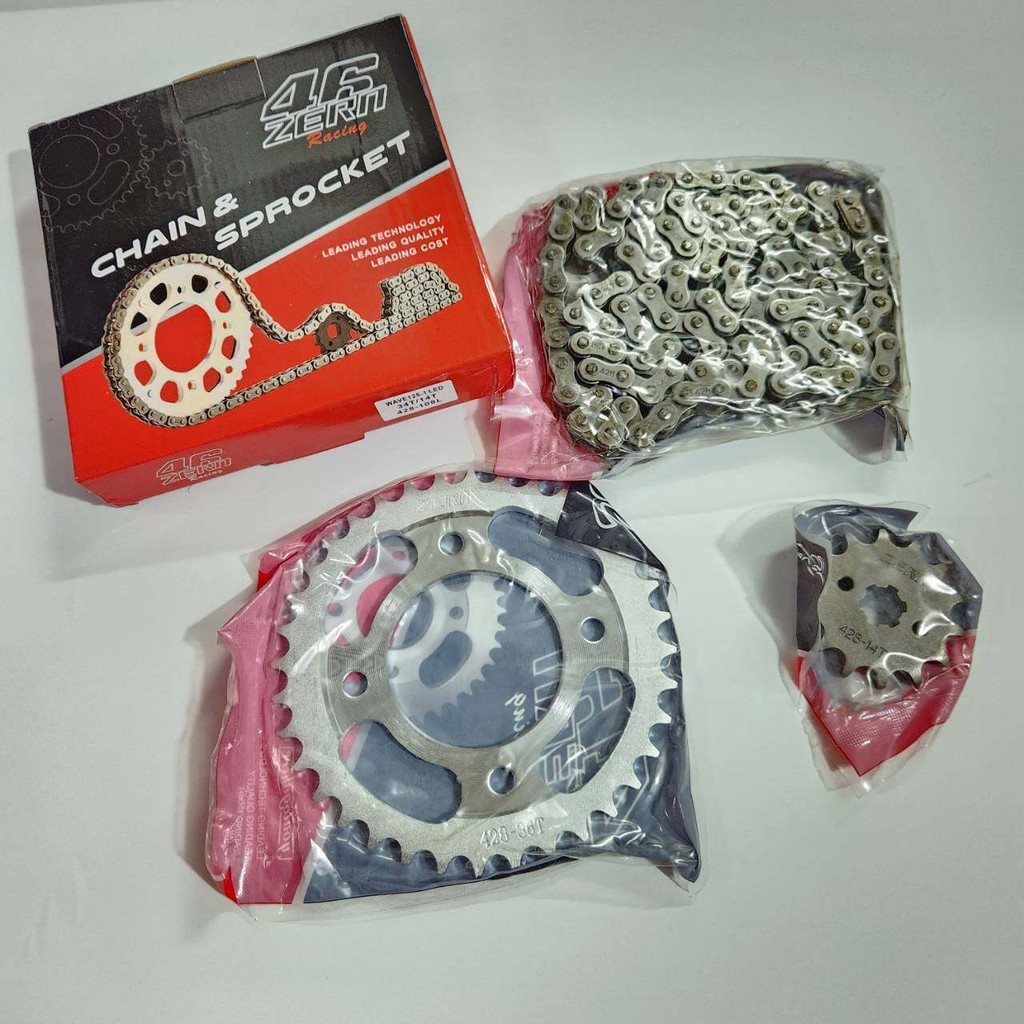 ZERN46 สเตอร์หน้า-หลัง-โซ่ เดิม ชุด428 14-36-108L เวฟ110i , เวฟ125 , เวฟ100S สเตอร์หน้า 14 สเตอร์หลัง 36 โซ่ 108 ข้อ