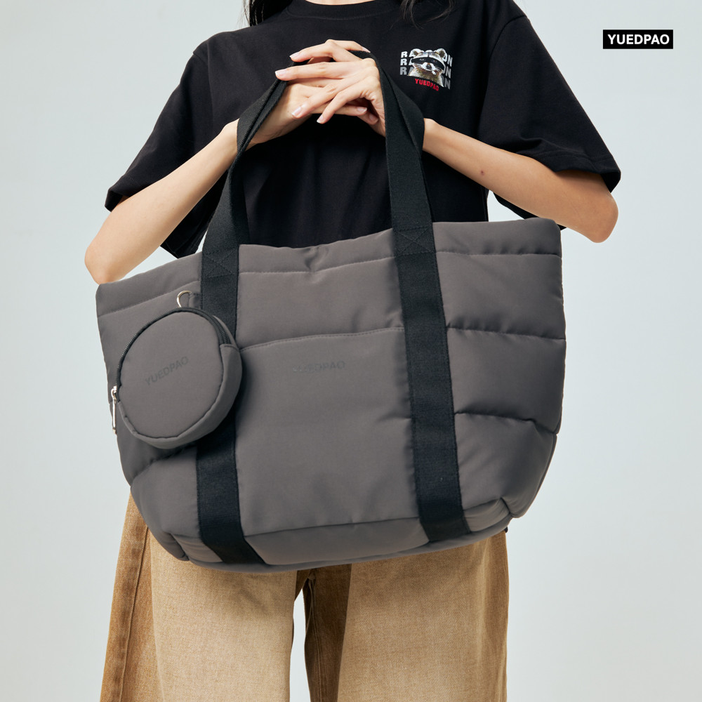 Yuedpao Fluffy Bag Collection กระเป๋าสะพายข้างแฟชั่น กระเป๋ายืดเปล่า กระเป๋าอเนกประสงค์และกันน้ำ กระเป๋านุ่มนิ่ม