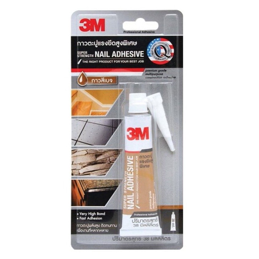 กาวตะปู 3M กาวตะปูแรงยึดติดสูง แท้100 % Super Strength Nail Adhesive 38 ml 1 หลอด