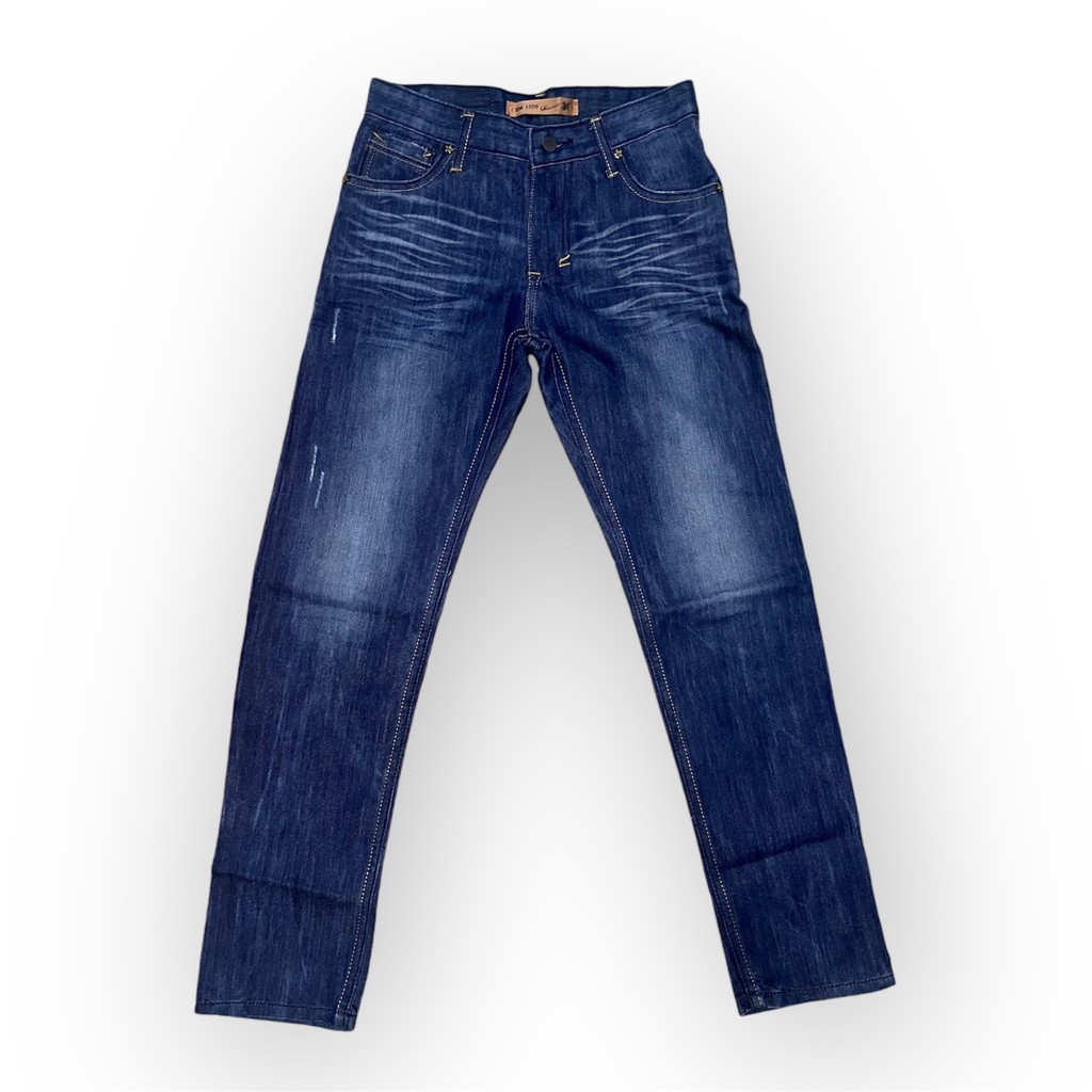 DECENT JEANS กางเกงยีนส์เด็กโต-วัยรุ่น ทรงกระบอก ขายาว สีน้ำเงิน (A82/2)