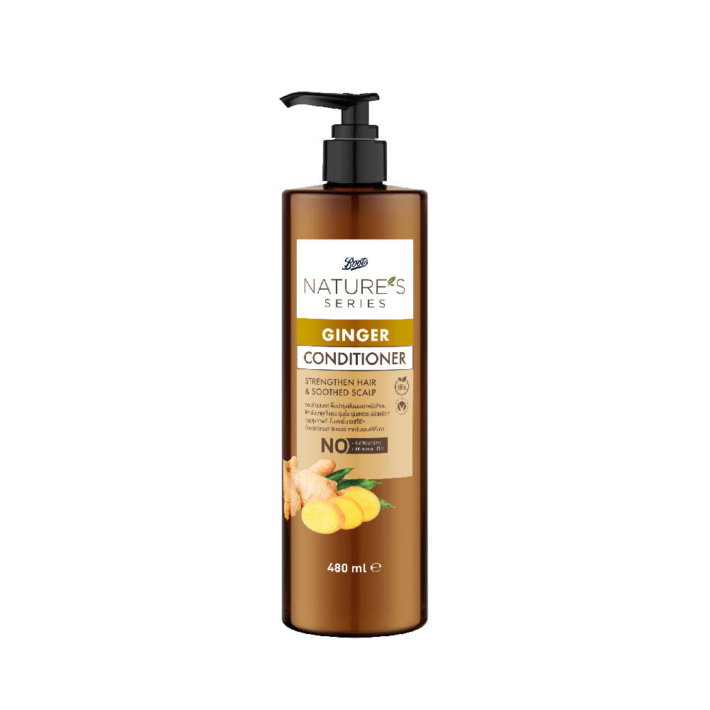 BOOTS NATURE'S SERIES บู๊ทส์ เนเจอร์ส ซีรีส์ จินเจอร์ คอนดิชันเนอร์ 480 มล.