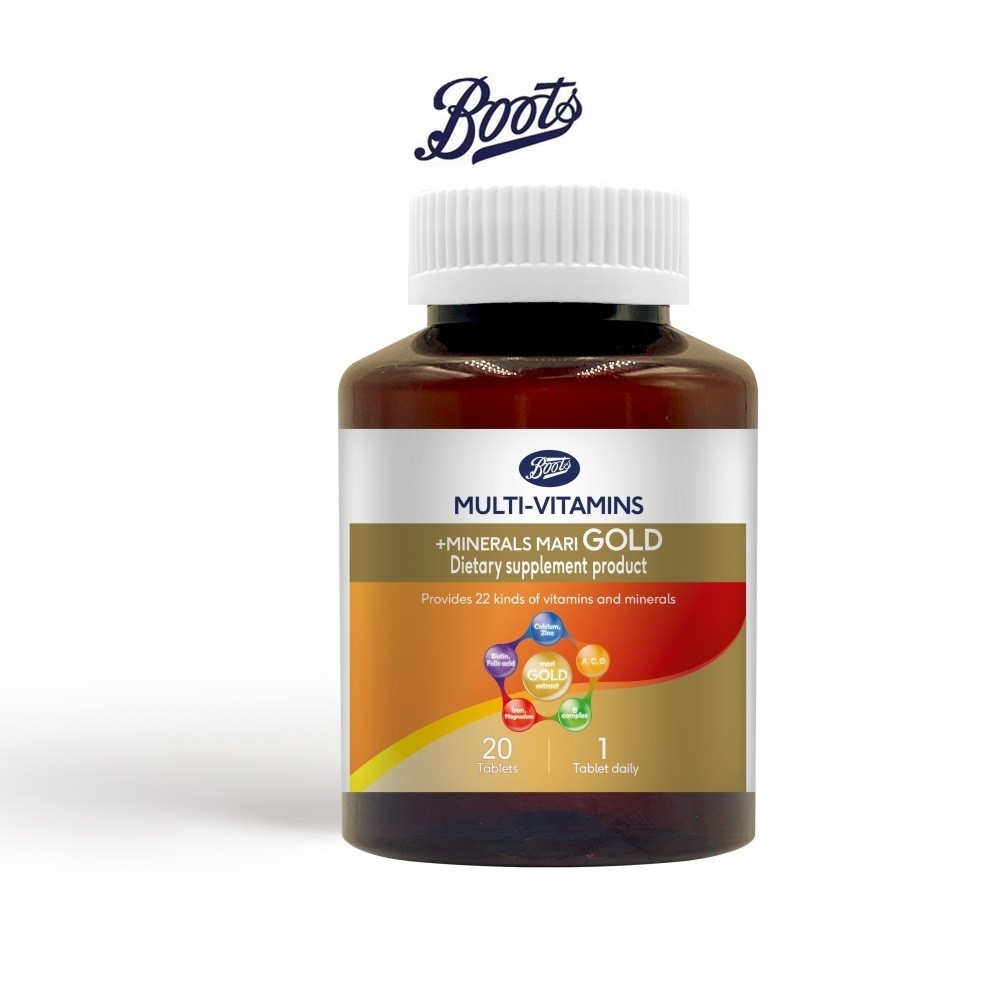 BOOTS VITAMINS บู๊ทส์ มัลติ-วิตามิน พลัส มิเนอรัล มาริโกลด์ (ผลิตภัณฑ์เสริมอาหาร)