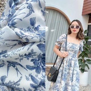 MyWay Brand : Dress ชุดเดรส - Softy Blue Rose นี้ *ไม่ต้องเผื่อไซส์น้า #🫰ขนาดเลื่อนดูที่รูปสุดท้ายนะคะ