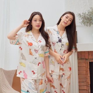 ชุดนอน Muslin pajamas [ โค้ด MUSSEP130 ลด 130 ฿] ชุดนอนSilk Satin( รุ่น N1134,L1134,T1134 )