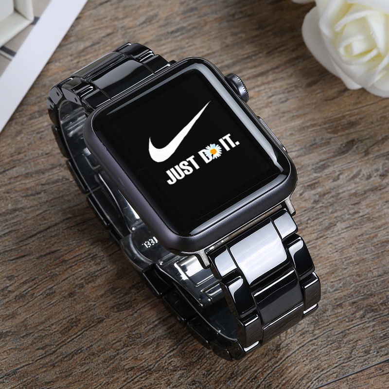 ☁◆✢เหมาะสำหรับสาย Apple Watch iwatch8/5/6/7 Applewatch เซรามิค 432 รุ่น SE โลหะสแตนเลส